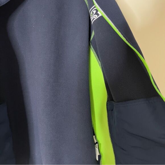 NFL Mens Seattle Seahawks Navy Green Full Zip Fleece Lined Jacket Extra Large - Picture 7 of 8